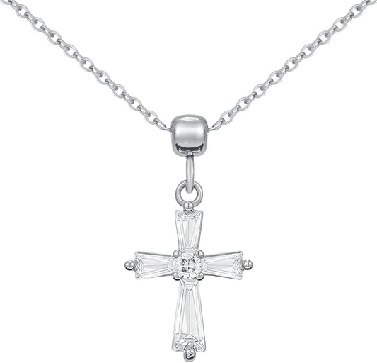 Dainty 14K Gold Choker Cross Charm Necklace for Women, Cross Gold Pendant Necklace Trendy Non Tarnish