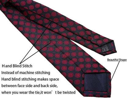 4 Packs Skinny Neckties for Men Boys, 2.35'' Wide Slim Ties in Different Textured Style Mixed Set