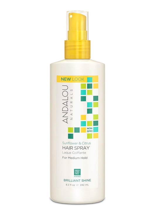 Brilliant Shine Hair Spray, Sunflower & Citrus, Styling and Hair Shine Spray with Medium Hold, Tames Frizzy Hair & Flyaways, Quick Drying & Non-Sticky, Cruelty Free, 8.2 Fl Oz - WORLD TIME VISITS