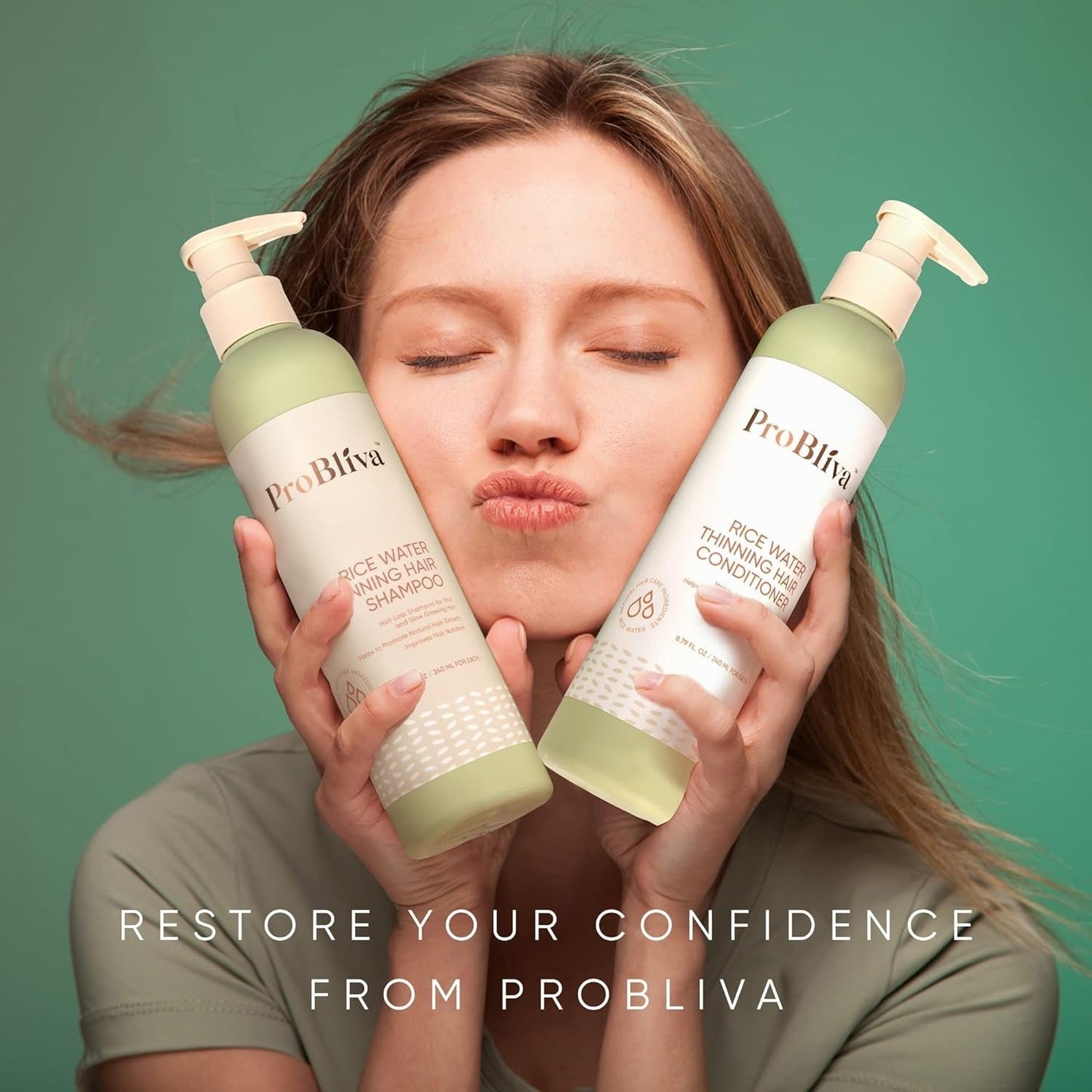 Rice Water Thinning Hair Shampoo & Conditioner - anti Hair Loss - Regrowth & Thickening