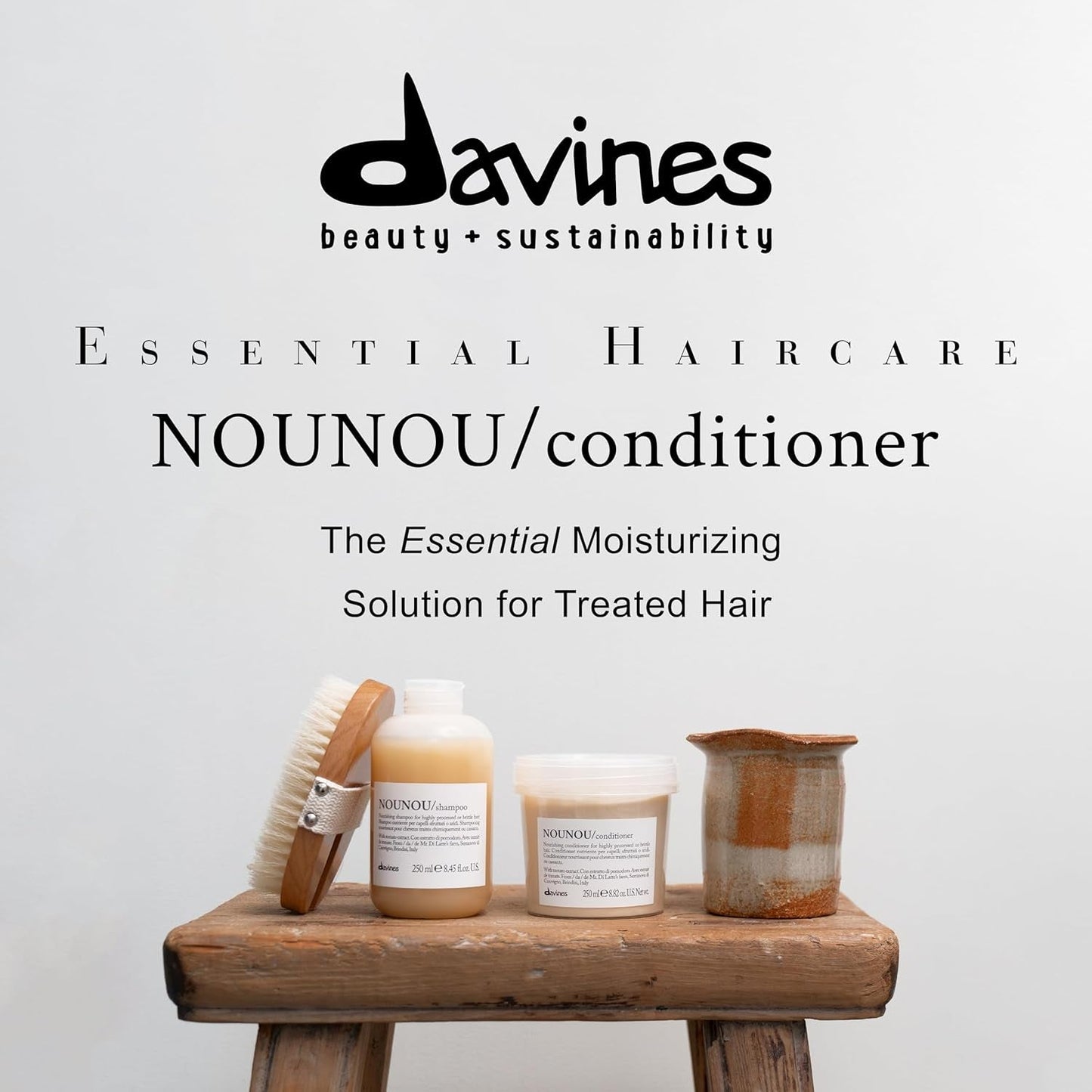 NOUNOU Conditioner, Hydrating Deep Conditioner for Bleached, Permed, Relaxed, Damaged or Very Dry Hair, Replenishes Chemically Processed Hair - WORLD TIME VISITS