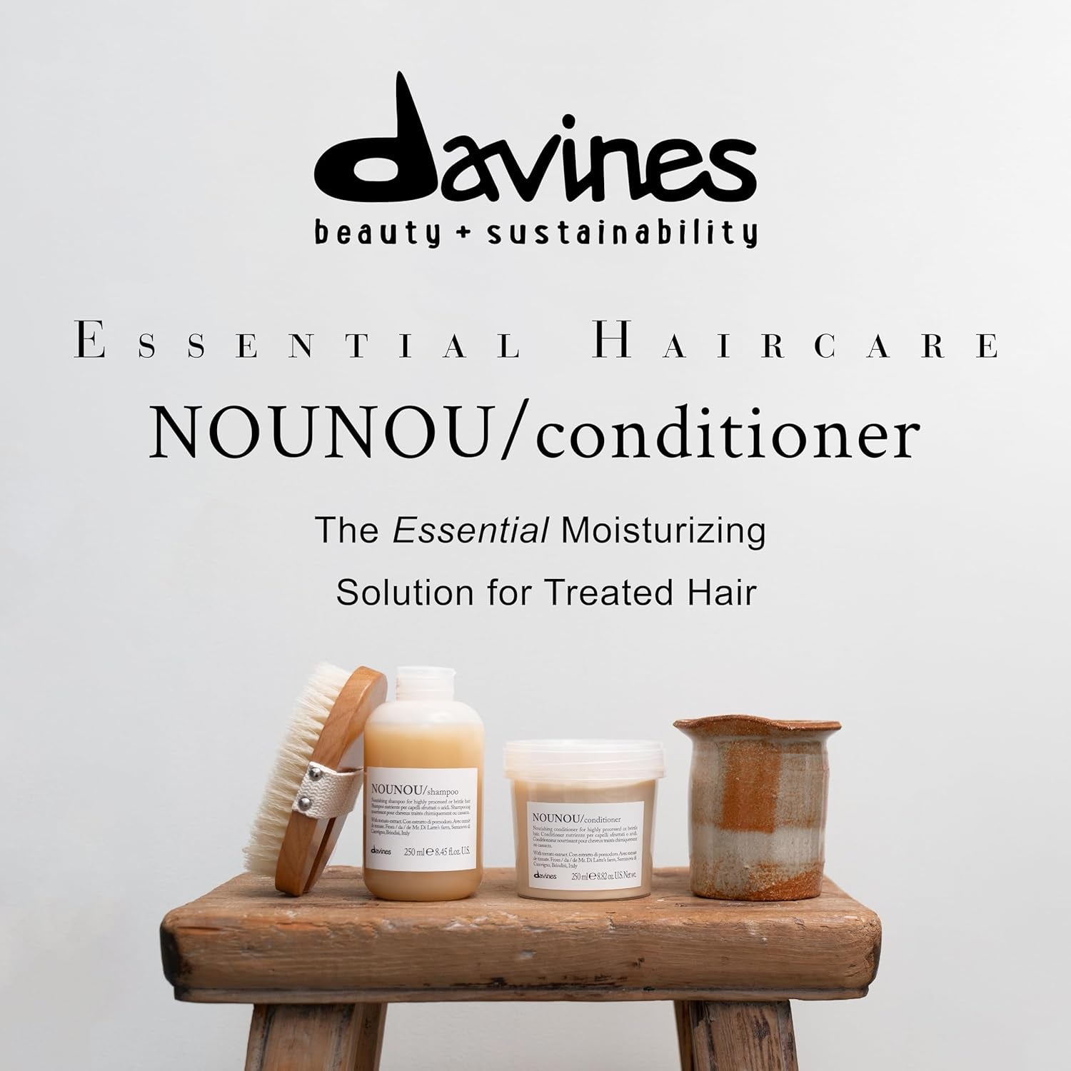 NOUNOU Conditioner, Hydrating Deep Conditioner for Bleached, Permed, Relaxed, Damaged or Very Dry Hair, Replenishes Chemically Processed Hair - WORLD TIME VISITS
