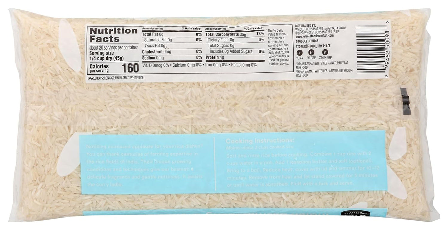 , Indian Basmati White Rice, 32 Ounce