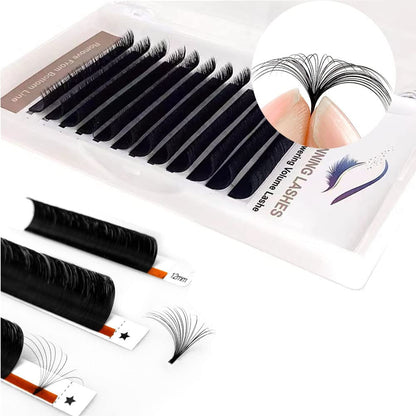 Volume Eyelash Extensions 0.05/0.07 Easy Fan Volume CC/D Curl | 8-15Mm Length | Easy Fan Volume Lashes 2D-20D Self Fanning Volume Lashes Long Lasting Blooming Lashes(0.05 CC 14Mm) - WORLD TIME VISITS