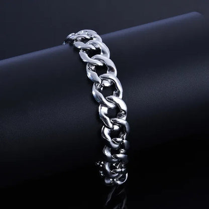 Hot jewelry diamond bracelet stainless steel bracelet Cuban men's gold bracelet platinum bracelet hip hop bracelet