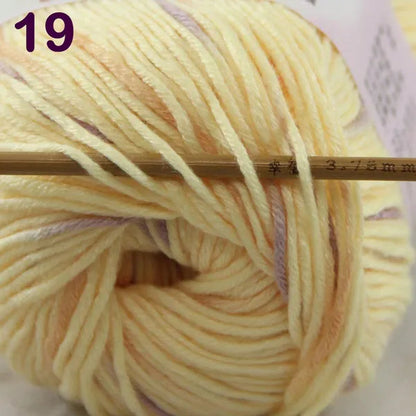 Sale New 300G/882Y Soft Cashmere Silk Wool Hand Knitting Baby Yarn Yellow Purple 1819