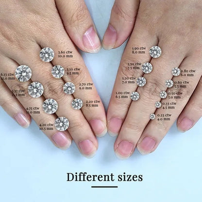 Round Brilliant Cut Moissanites Diamond Loose  Jewelry with