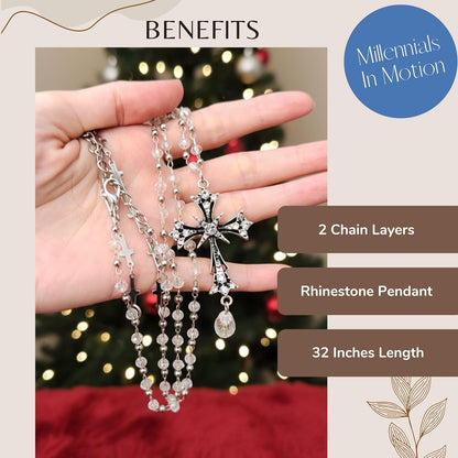Contemporary Cross Pendant Necklace