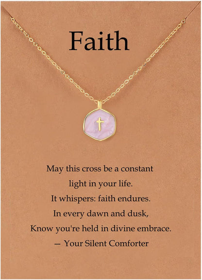 Small Cross Necklace for Women, Dainty 14K Gold Plated Cross Pendant Necklace, Everyday Simple Cross Charm Choker Minimalist Religious Jewelry Cute Trendy Gifts