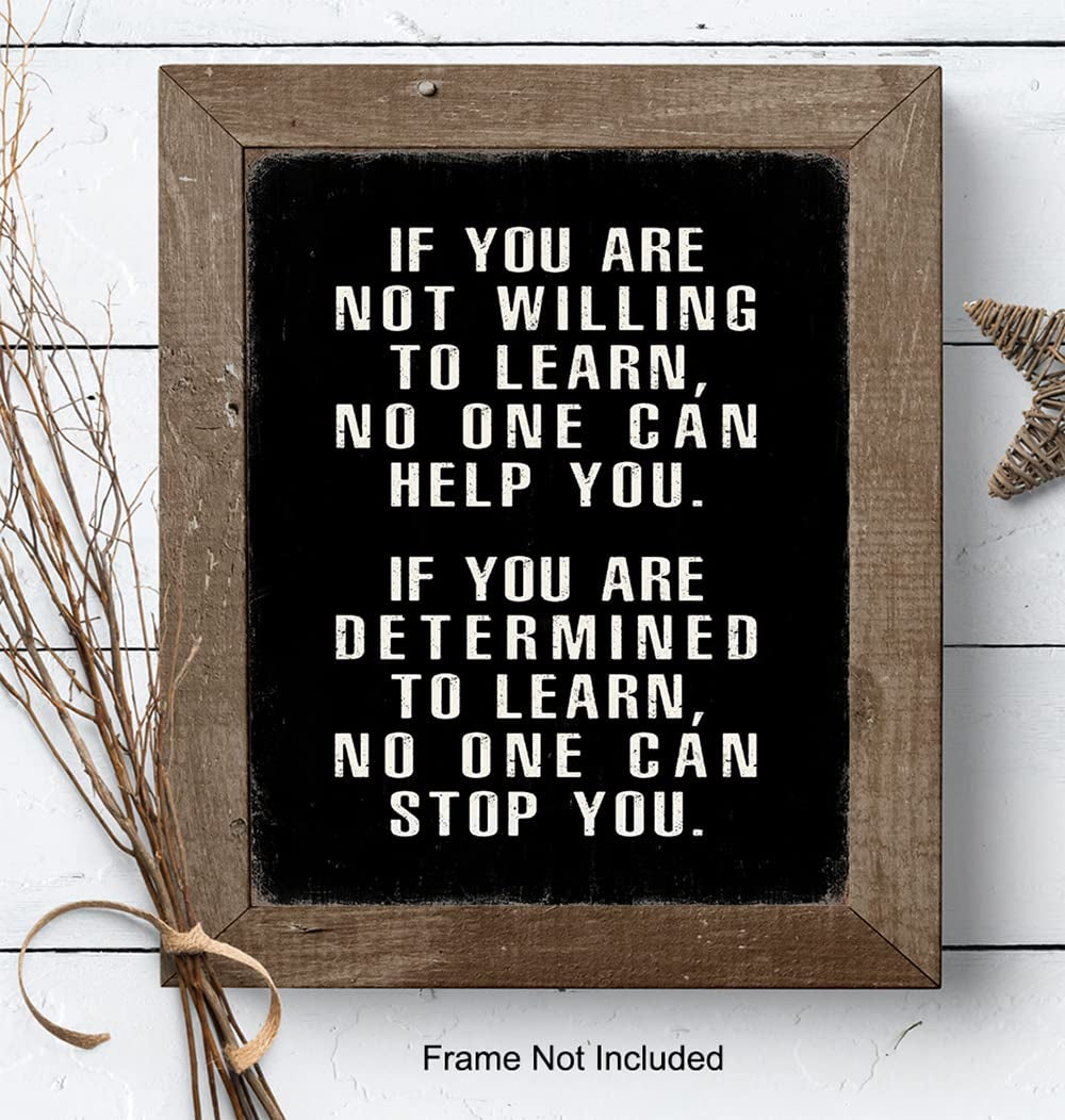 Motivational Wall Art - Office Wall Art & Decor Motivational Poster - Positive Quotes Wall Decor - Encouragement Gifts - Positive Sayings for Wall Decor - Entrepreneur Wall Art - Inspirational Quotes