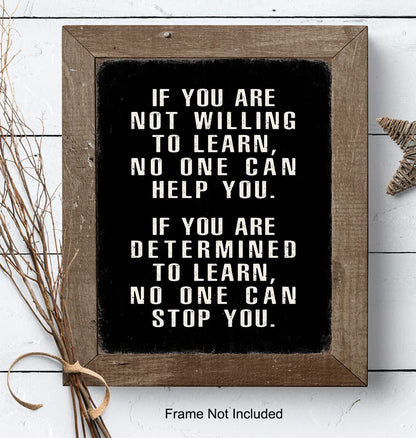Motivational Wall Art - Office Wall Art & Decor Motivational Poster - Positive Quotes Wall Decor - Encouragement Gifts - Positive Sayings for Wall Decor - Entrepreneur Wall Art - Inspirational Quotes