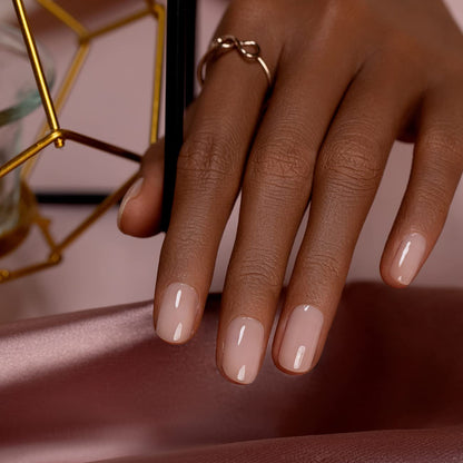 Apricot Nude Gel Nail Polish,Neutral Sheer Cream Nude LED UV Curing Requires Soak off Clear Pink Jelly French Manicure Nail Polish 1Pcs Single Bottle 15Ml for Home Salon DIY
