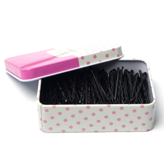 Hair Bobby Pins Black with Cute Case, 200 CT Bobby Pins for Buns, Premium Hair Pins for Kids, Girls and Women, Great for All Hair Types, 2.16 Inch (Black) - WORLD TIME VISITS