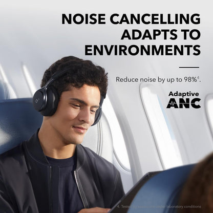 by , Space One, Active Noise Cancelling Headphones, 2X Stronger Voice Reduction, 40H ANC Playtime, App Control, LDAC Hi-Res Wireless Audio, Comfortable Fit, Clear Calls, Bluetooth 5.3