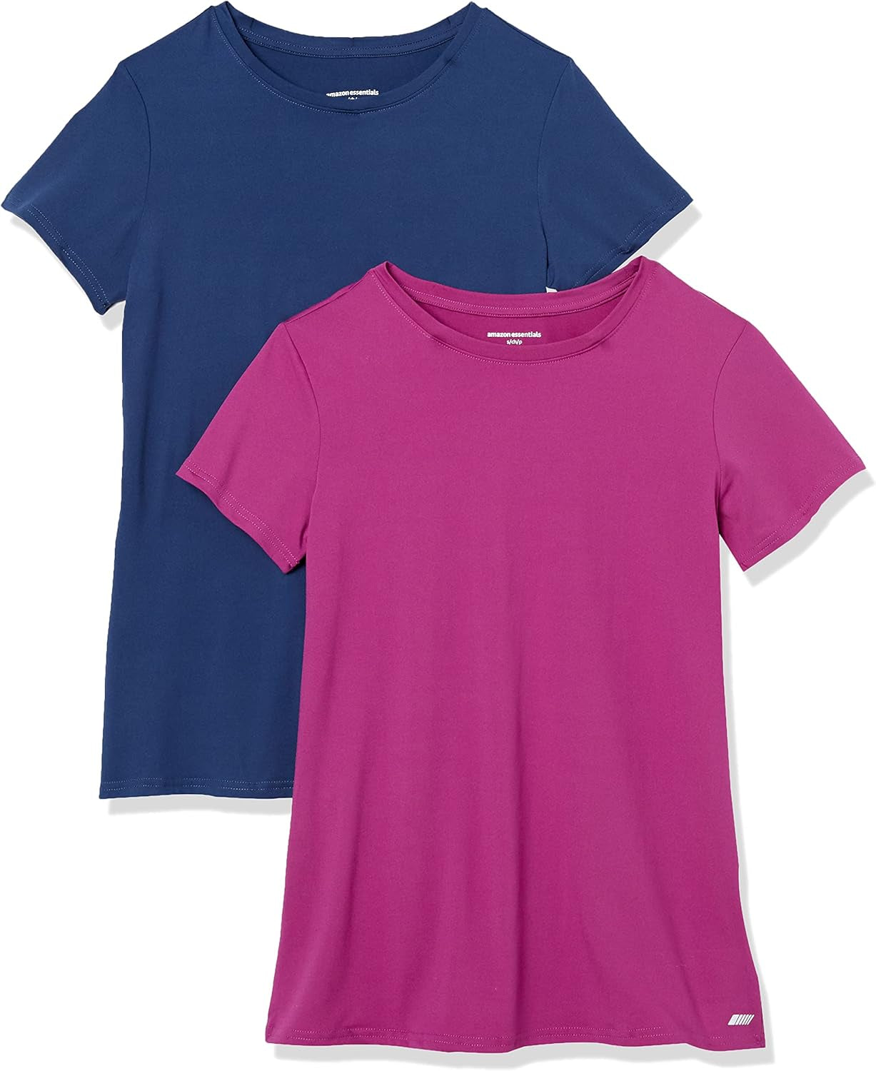 Women'S Tech Stretch Short-Sleeve Crewneck T-Shirt (Available in plus Size), Multipacks - WORLD TIME VISITS