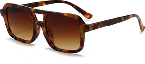 Retro Square Sunglasses for Women Men Trendy Rectangle Aviator Sun Glasses Vintage 70S Shades