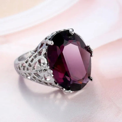 Color Changing Alexandrite 925 Solid Sterling Silver Art Deco Ring Sz 6-10