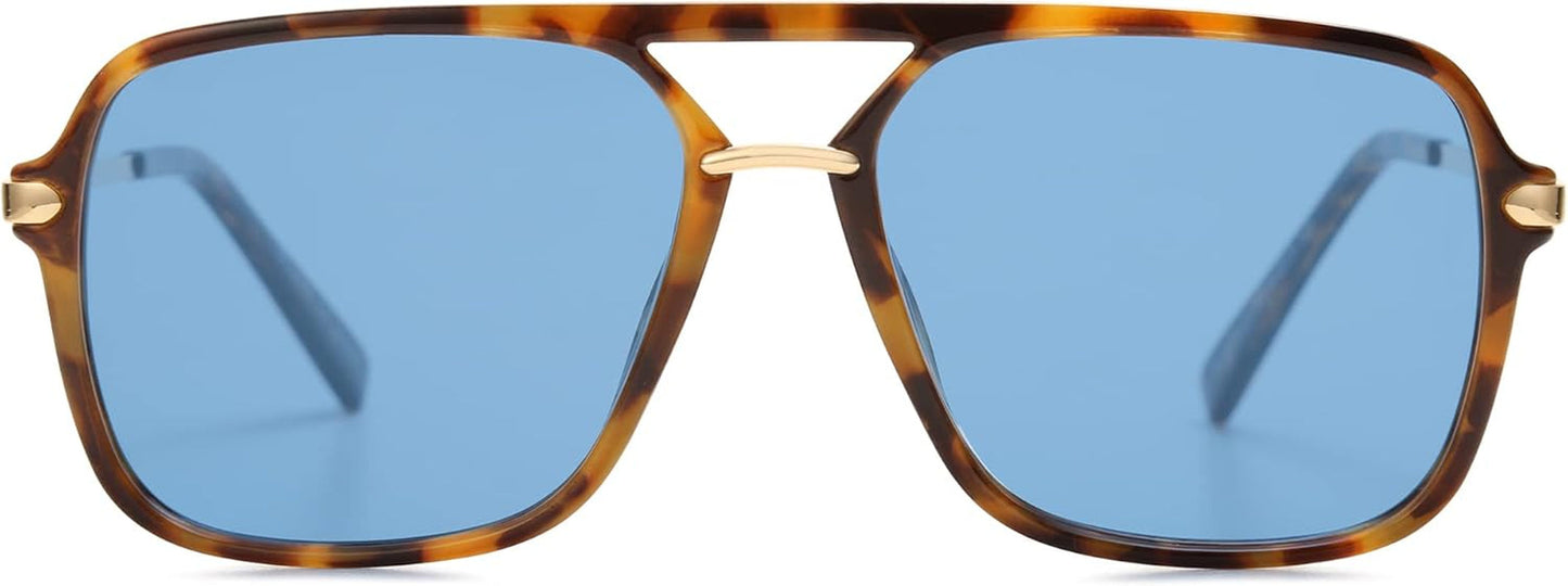 Sunglasses for Women & Men, Square, Retro, Polarized Lens, Trendy Aviator, 90S Shades