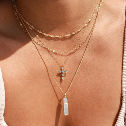 Cross Necklace for Women – 14K Gold Plated Dainty Diamond Necklaces Birthday Gift for Mothers Cubic Zirconia Faith Jewelry, First Communion, Birthstone Necklaces