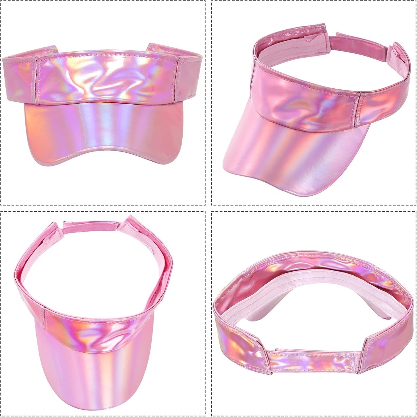 1 Piece of Sport Wear Athletic Visor Sun Sports Visor Hat Laser Visor Adjustable Cap for Women and Men (One Size)