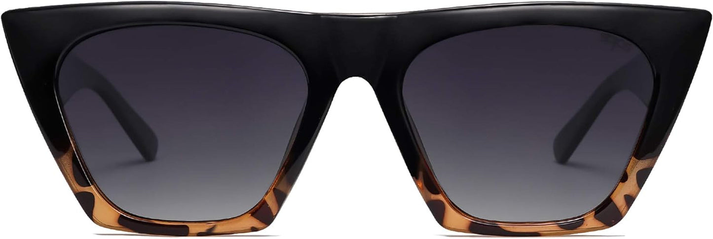 Trendy Oversized Square Cateye Polarized Sunglasses Womens Big Frame Shades SJ2115