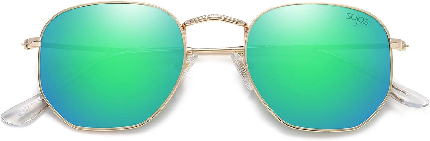 Square Polarized Sunglasses for Women Men Small Hexagonal Polygon Shades SJ1072