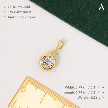 Allure Women 9Ct Gold Pendant with Cubic Zirconia