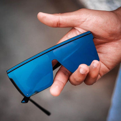 Oversized Sunglasses Mens Womens Flat Top Square Trendy Visor Shades UV400 B2470
