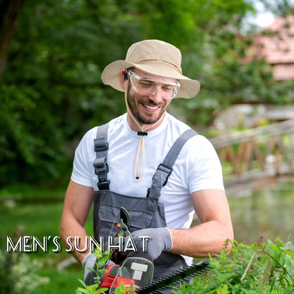 Outdoor Quick-Drying Sun Hat for Men, Summer Man Foldable Sun Protection Wide Brim Sun Hats Bucket Hats Beach Hat UPF 50+