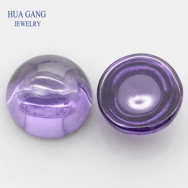 200Pcs/Lot Purple Cubic Zirconia Stone round Shape Cabochon Cut Flat Back Loose CZ Stone Synthetic Gems for Jewelry 4Mm 6Mm