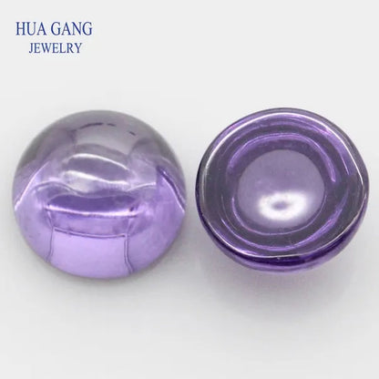 200Pcs/Lot Purple Cubic Zirconia Stone round Shape Cabochon Cut Flat Back Loose CZ Stone Synthetic Gems for Jewelry 4Mm 6Mm
