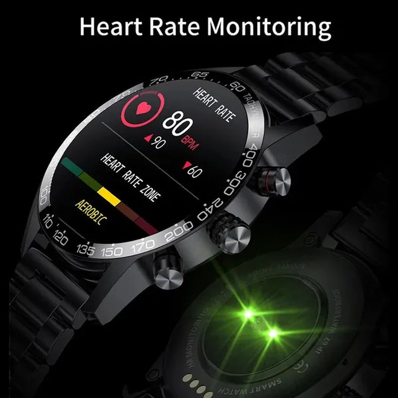 LIGE Newest Bluetooth Call Smart Watches for Men Sports Fitness Tracker Waterproof Smartwatch Large HD Screen Health Bracelet Montre Connecter - WORLD TIME VISITS