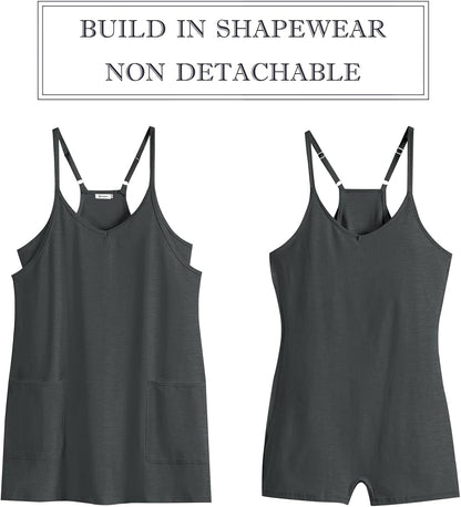 Women Summer Mini Romper Dress Workout Tennis Active Sports Athletic Outfits Built in Shorts Trendy Vacation