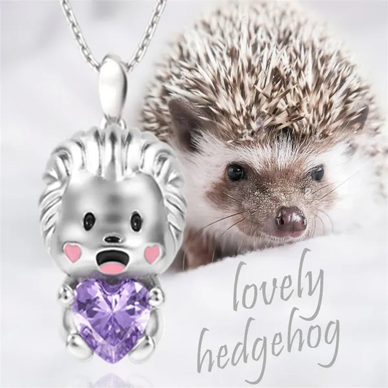 Creative Cartoon Axolotl Animal Heart Shape Diamond Crystal Pendant Necklace Exquisite Women's 925 Silver Necklace Princess Pendant Panda Snowman Necklace Engagement Wedding Accessories Party Jewelry Birthday Gift