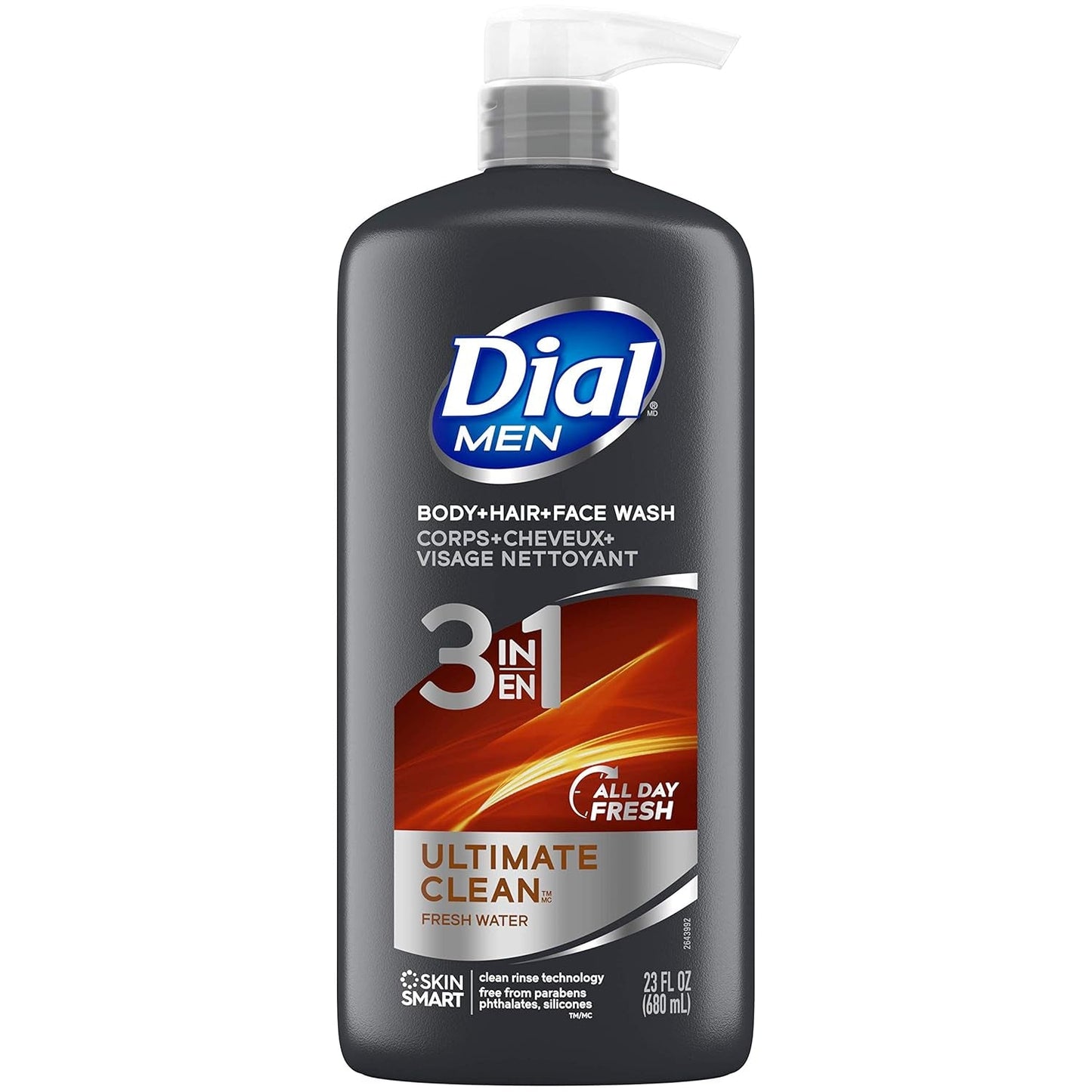 Men 3In1 Body, Hair and Face Wash, Ultimate Clean, 69 Fl Oz (3-23 Fl Oz Bottles)