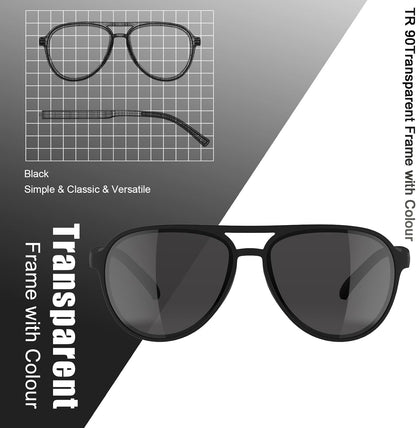 Lightweight TAC Polarized Tinted Classic Vintage Retro 70S Sunglasses, TR-90 Frame for Women Men, UV 400 Protection