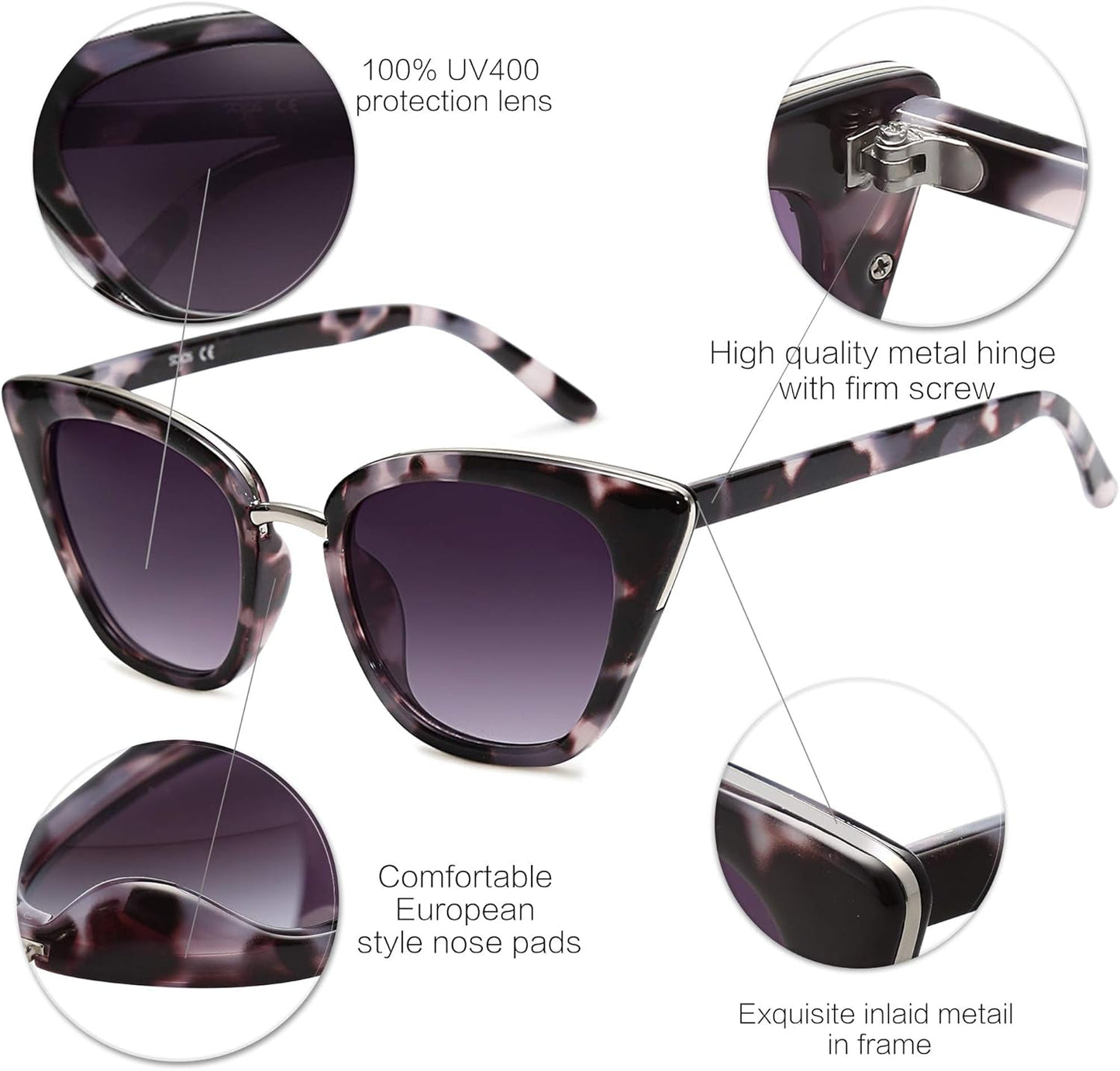 Cat Eye Designer Sunglasses Fashion UV400 Protection Glasses SJ2052