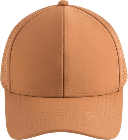 Men Quick Dry Baseball Cap Laser Cut Mesh Ball Curved Brim Snapback Hat