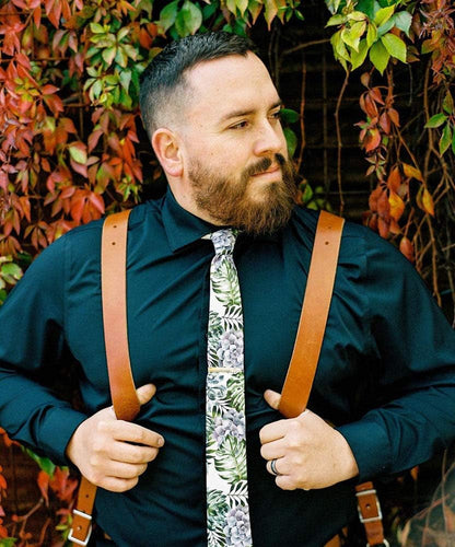 Men'S Skinny Tie Floral Print Cotton Necktie, Great for Weddings, Groom, Groomsmen, Missions, Dances, Gifts.