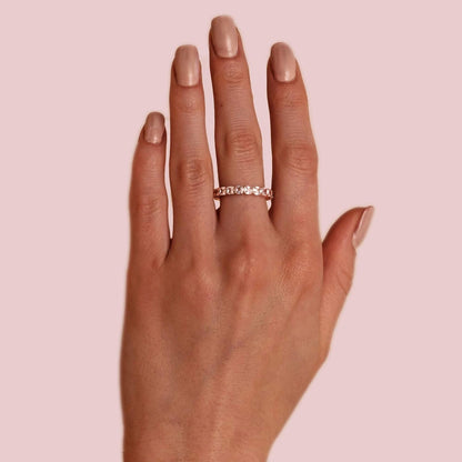 14K Gold Plated Rings with Cubic Zirconia Love - 4Mm Stackable for Women - Gold Rings - WORLD TIME VISITS