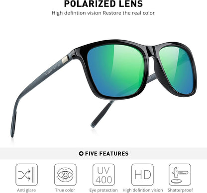 Unisex Polarized Aluminum Sunglasses Vintage Sun Glasses for Men/Women S8286