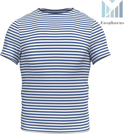 Genuine Striped Short Sleeved T-Shirt Top Cotton Sailor Shirt Original Telnyashka Тельняшка