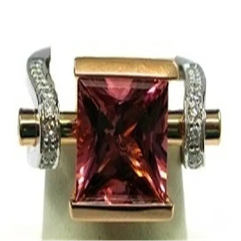 New Fashion Exquisite Ladies Jewelry 925 Sterling Silver Ruby Ring Princess Bride Engagement Ring Jewelry Size US5-12