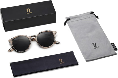Retro round Polarized Sunglasses for Women Men Classic Vintage Sunnies SJ2069