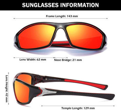 Sports Polarized Sunglasses for Men Cycling Driving Fishing UV400 Protection