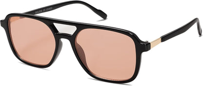 Retro Aviator Sunglasses for Women Men,Trendy Rectangle Womens Mens Shades Sun Glasses SJ2202