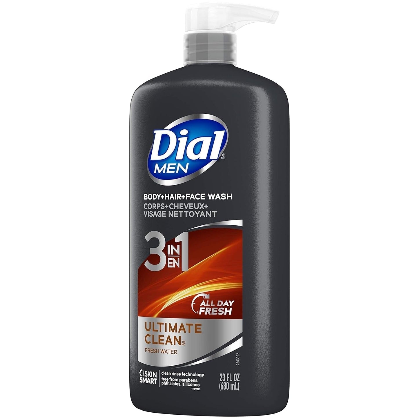 Men 3In1 Body, Hair and Face Wash, Ultimate Clean, 69 Fl Oz (3-23 Fl Oz Bottles)