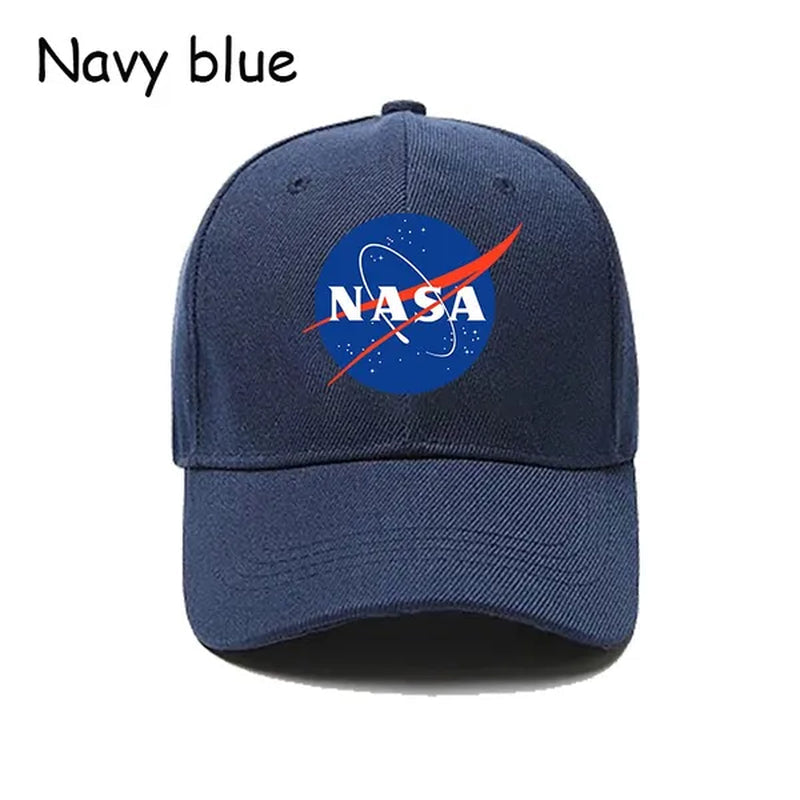 Fashion NASA Solid Color Letters Print Hat Baseball Hat Couple Outdoor Sports Cap