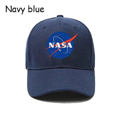 Fashion NASA Solid Color Letters Print Hat Baseball Hat Couple Outdoor Sports Cap