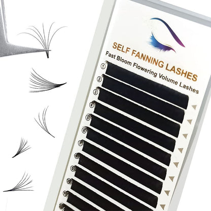 Volume Eyelash Extensions 0.05/0.07 Easy Fan Volume CC/D Curl | 8-15Mm Length | Easy Fan Volume Lashes 2D-20D Self Fanning Volume Lashes Long Lasting Blooming Lashes(0.05 CC 14Mm) - WORLD TIME VISITS